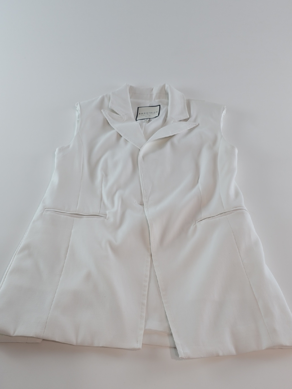 Tailored Sleeveless White Blazer Vest by Sandro